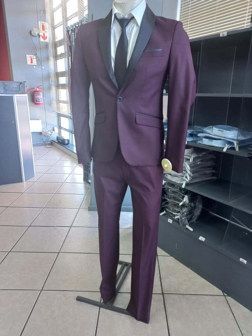 Maroon Slim Suit