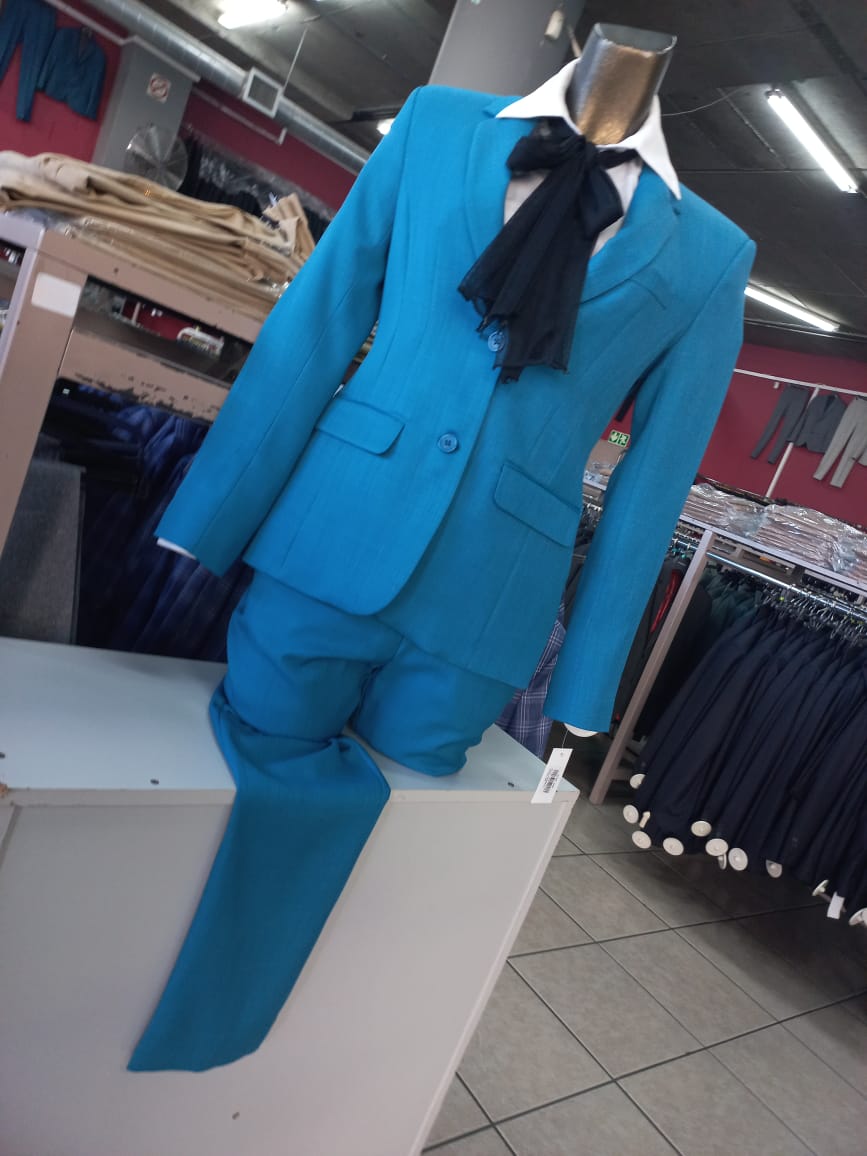 Teal Fashion Blazer Set